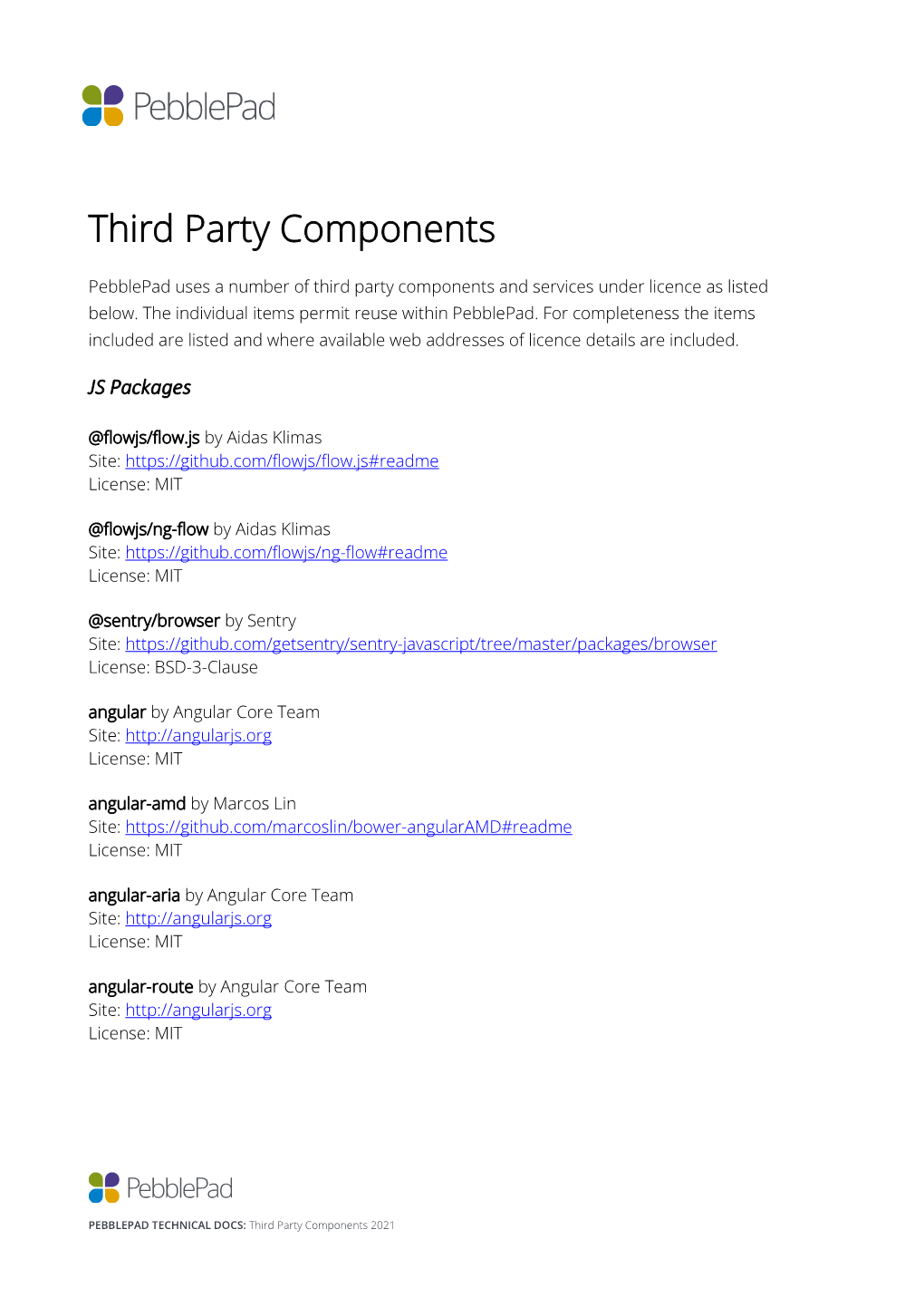 Third Party Components