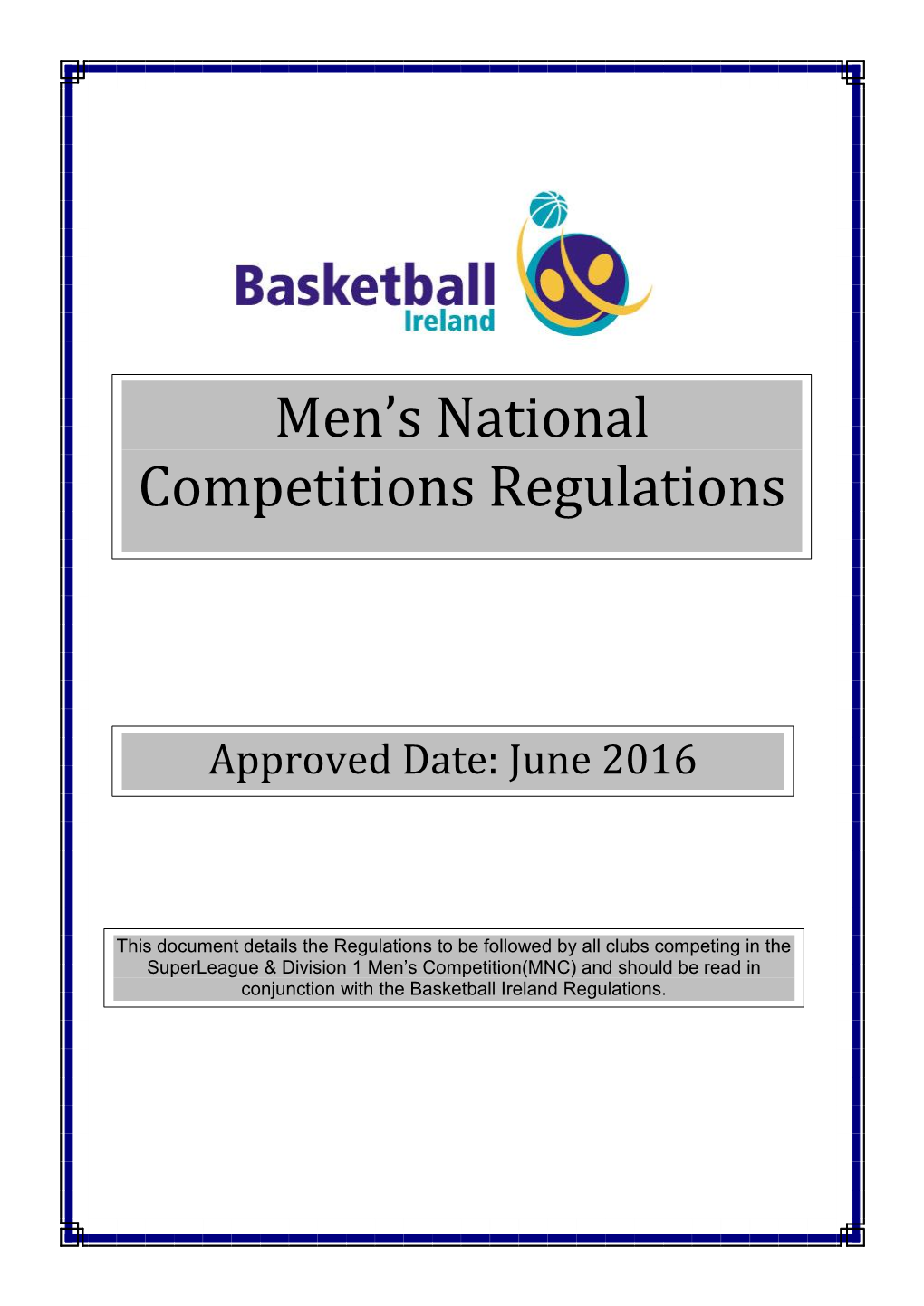 Men's National Competitions Regulations