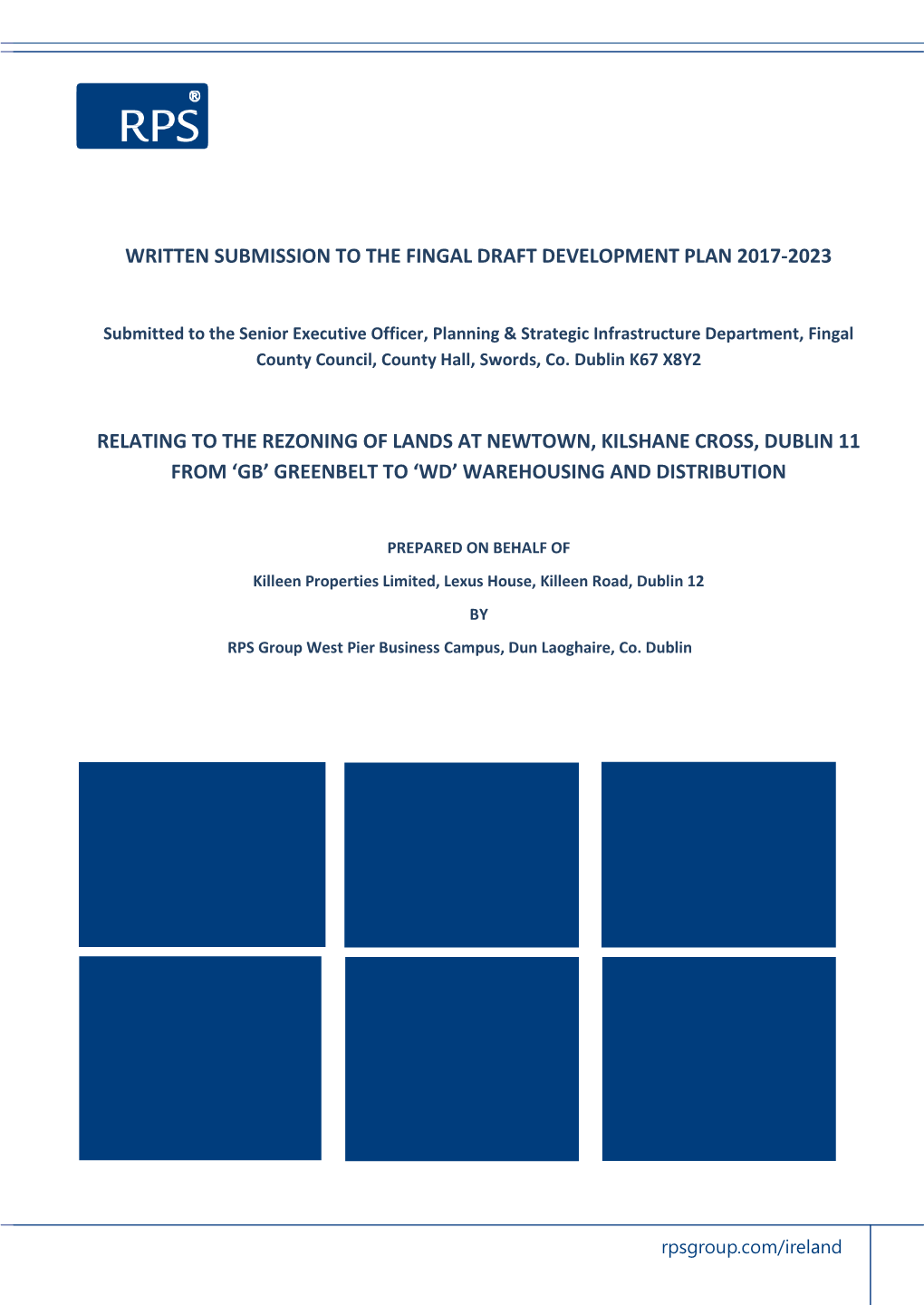 Written Submission to the Fingal Draft Development Plan 2017-2023