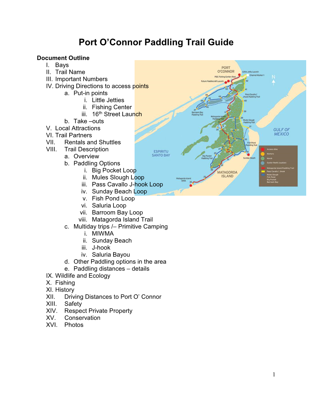 Port O'connor Paddling Trail Guide