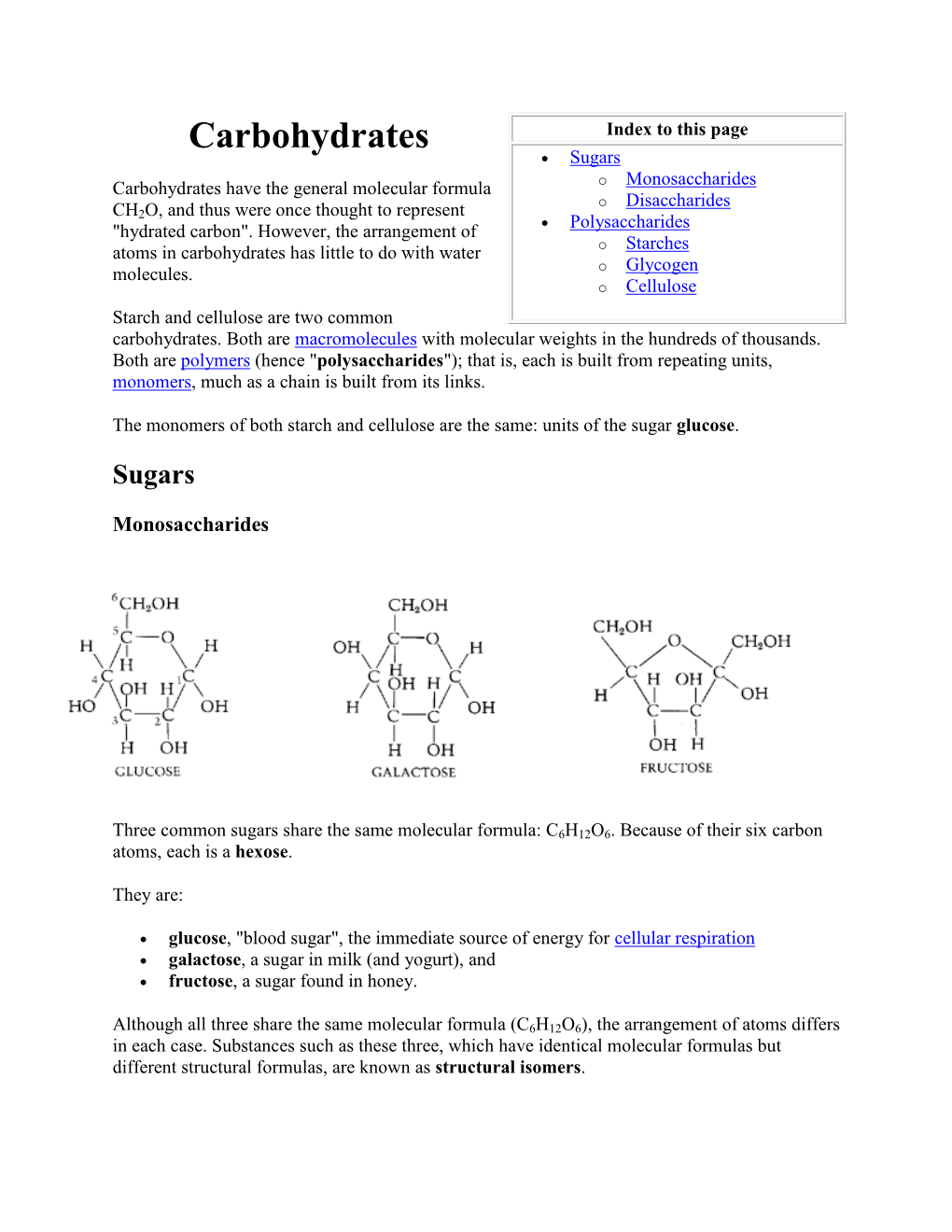 Carbohydrates