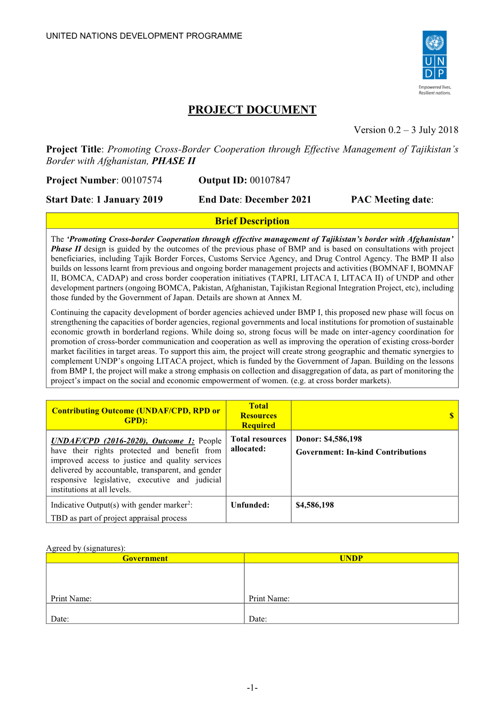 Project Document Template