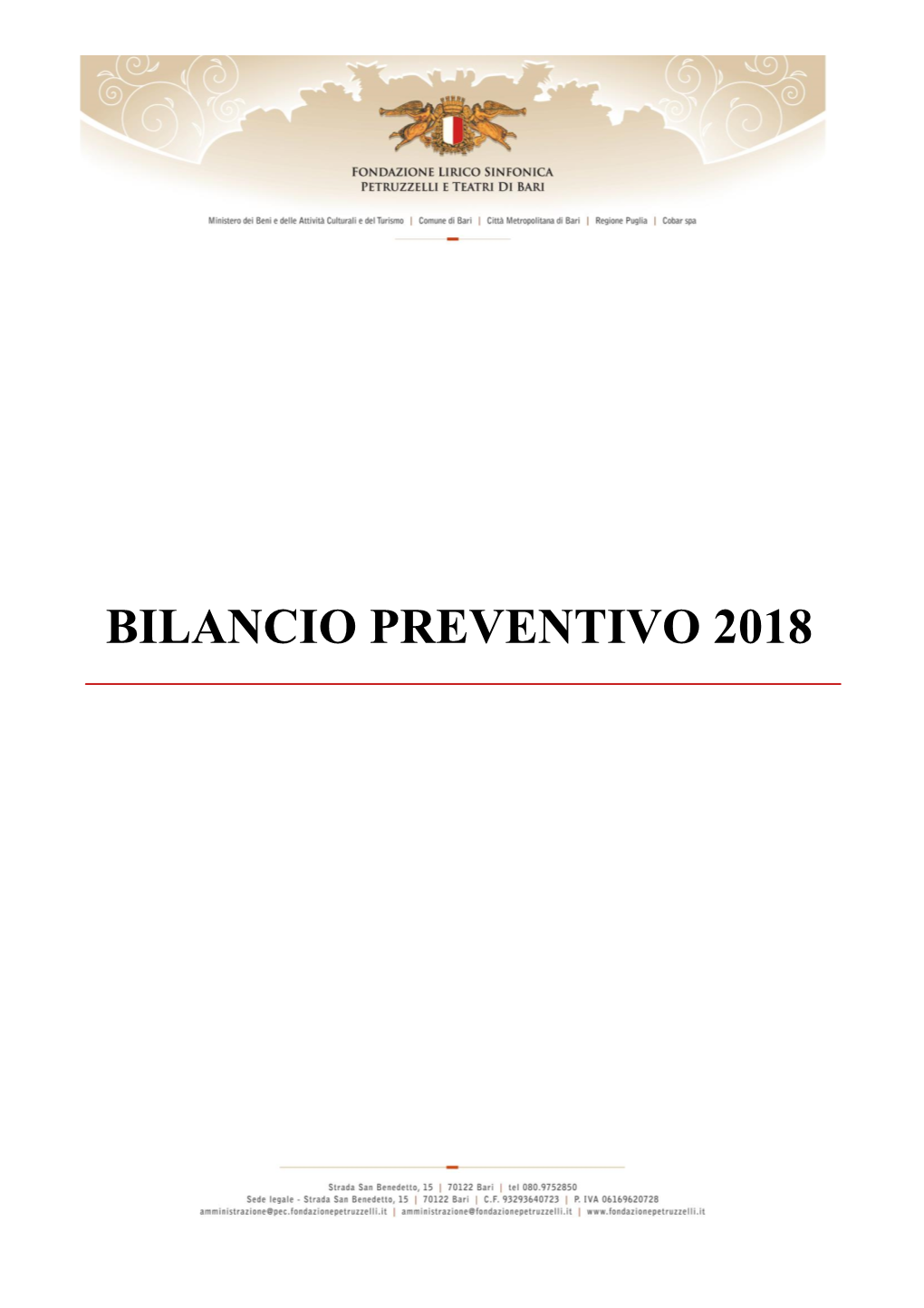 Bilancio Preventivo 2018