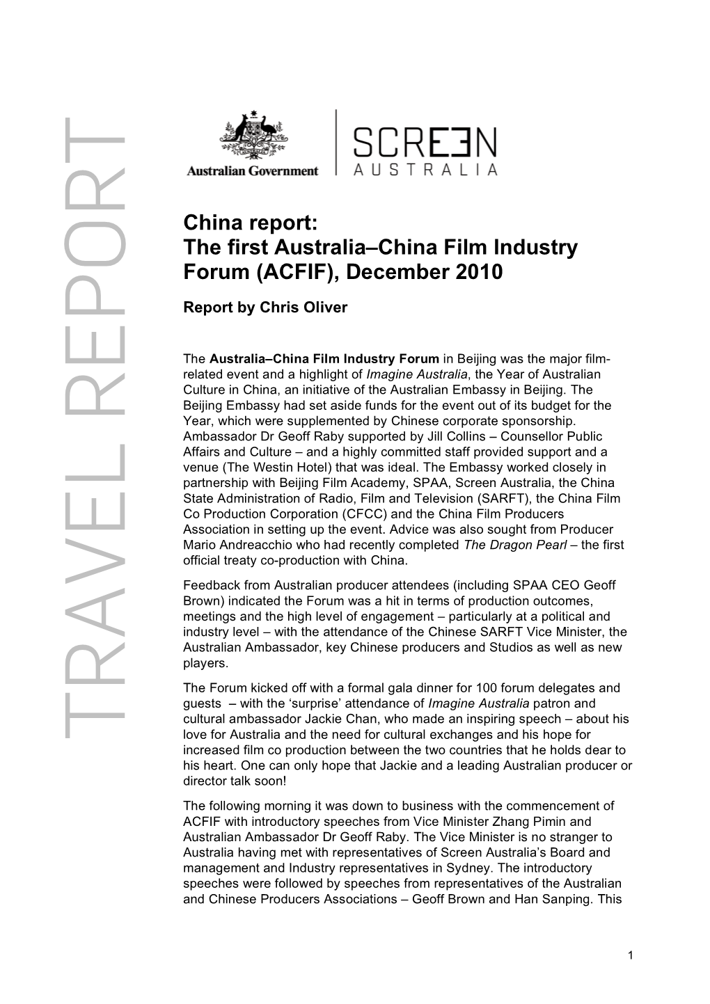 Australia-China Forum Report 2010