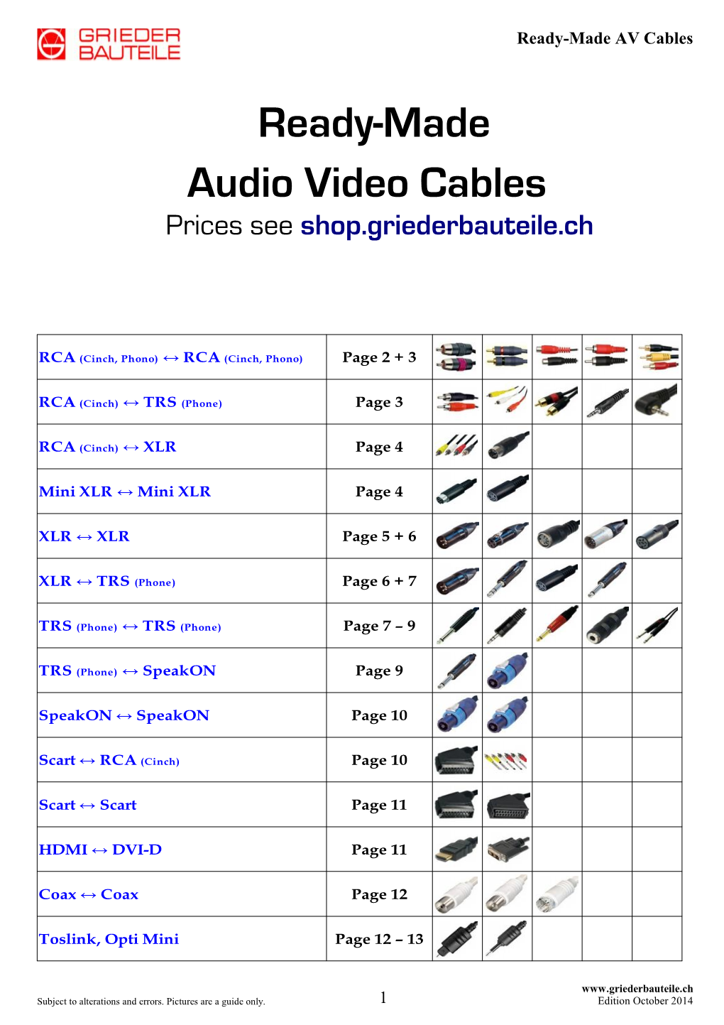 Ready-Made AV Cables