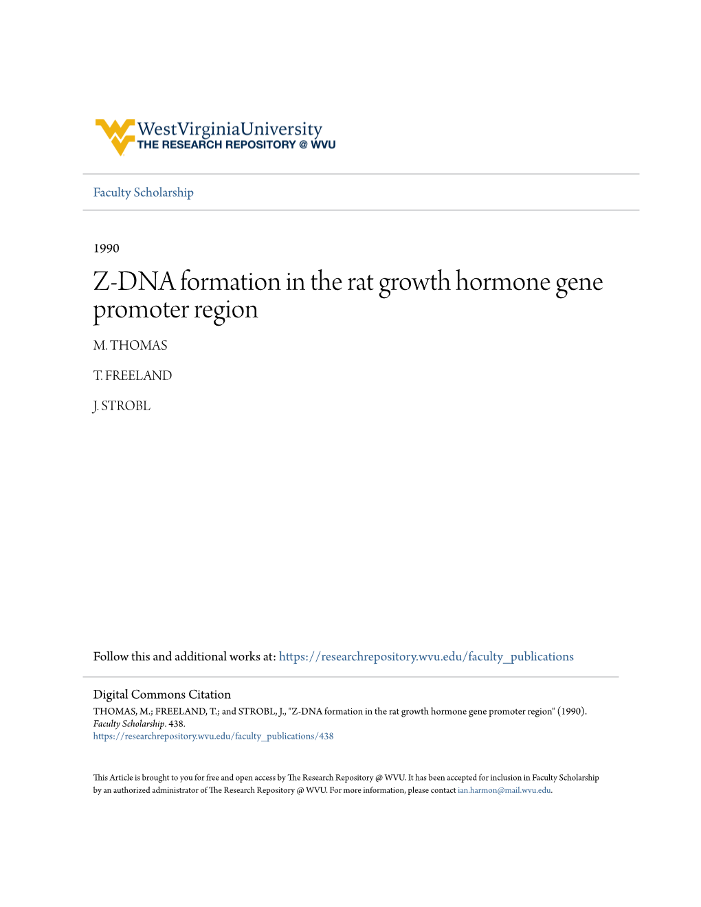 Z-DNA Formation in the Rat Growth Hormone Gene Promoter Region M