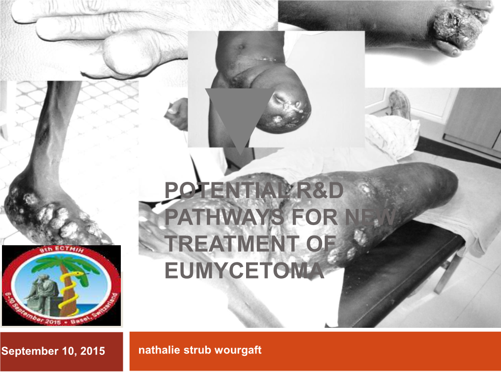 Potential R&D Pathways for New Treatment of Eumycetoma