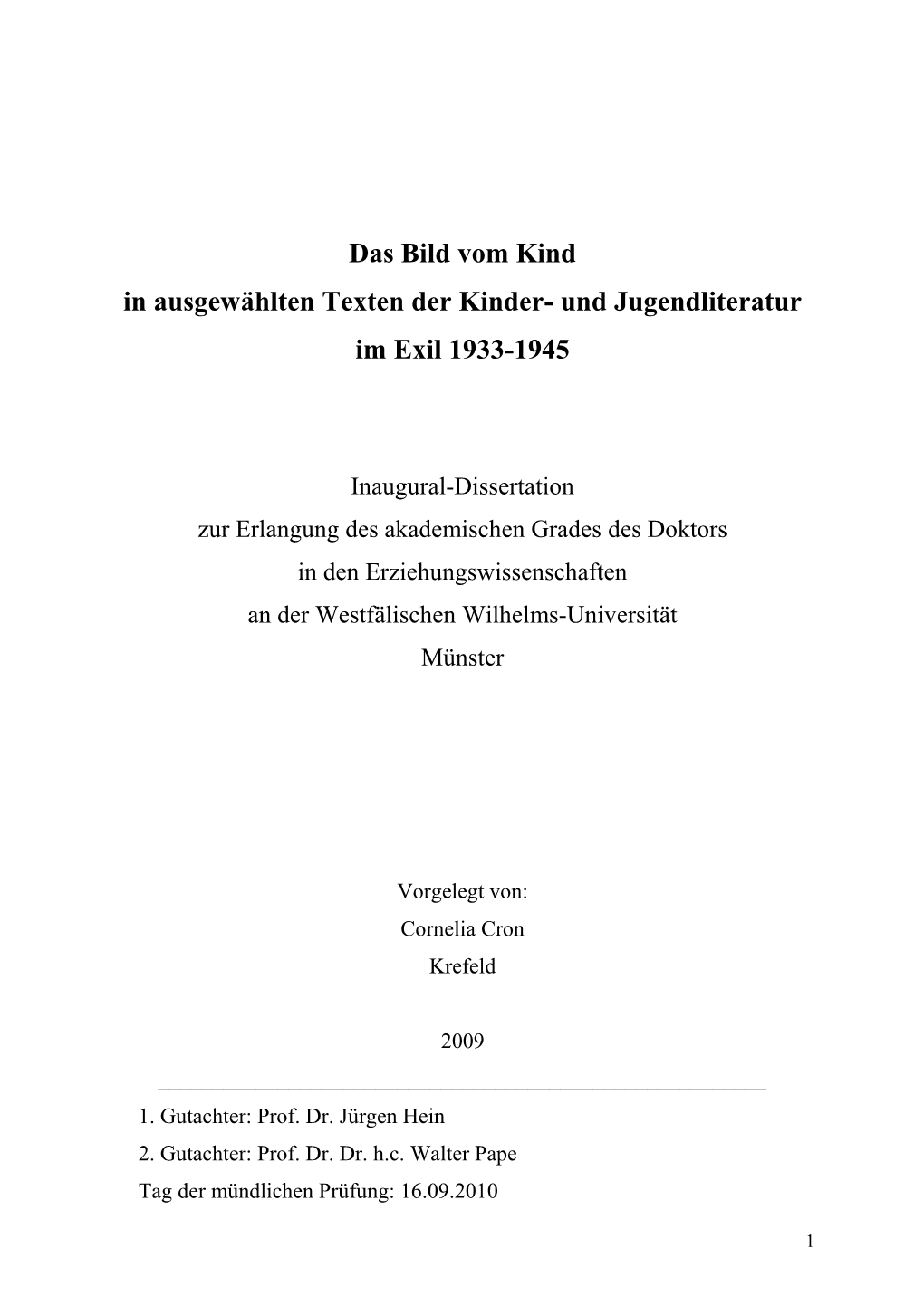 Und Jugendliteratur Im Exil 1933-1945