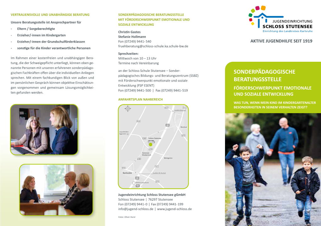 Informationsflyer Sonderpädagogische Beratungsstelle