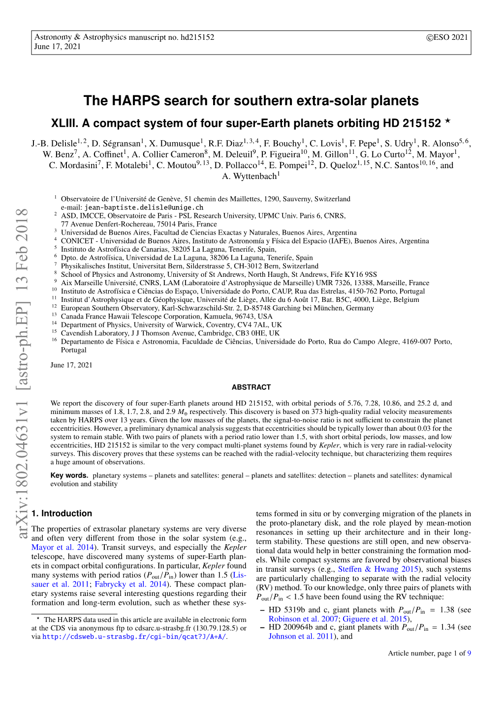 The HARPS Search for Southern Extra-Solar Planets. XLIII. a Compact