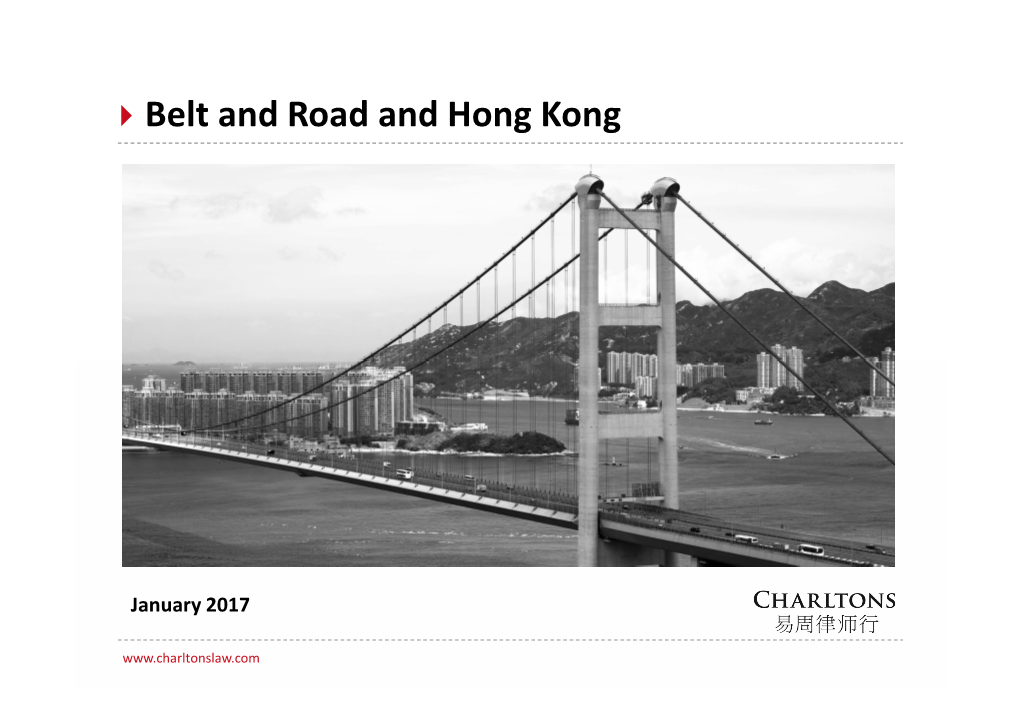 Belt and Road and Hong Kong