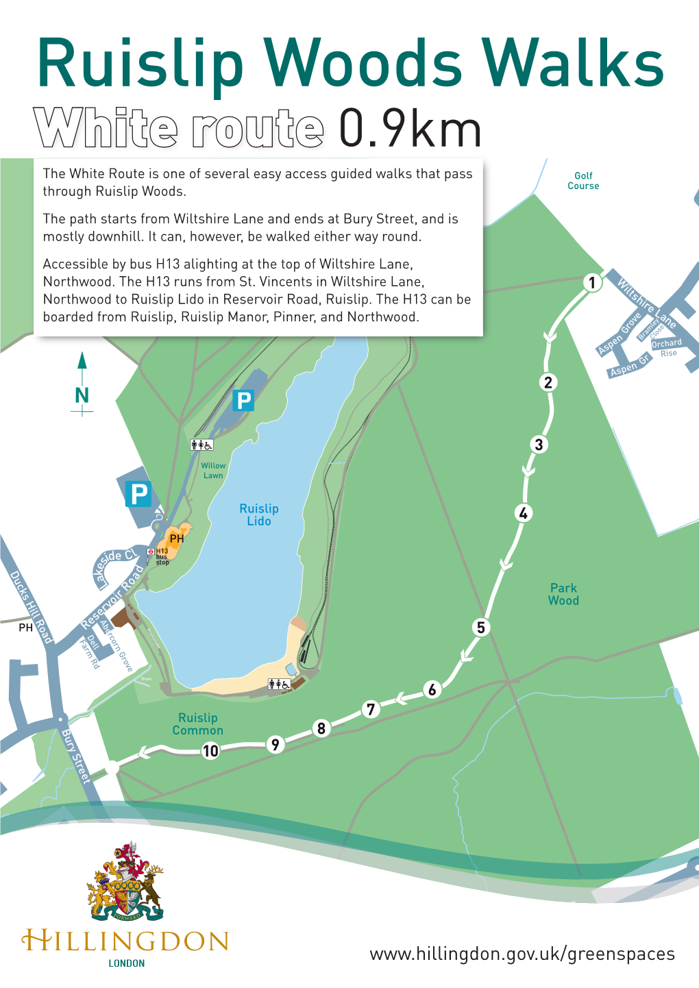 Ruislip Woods Walks White Route 0.9Km