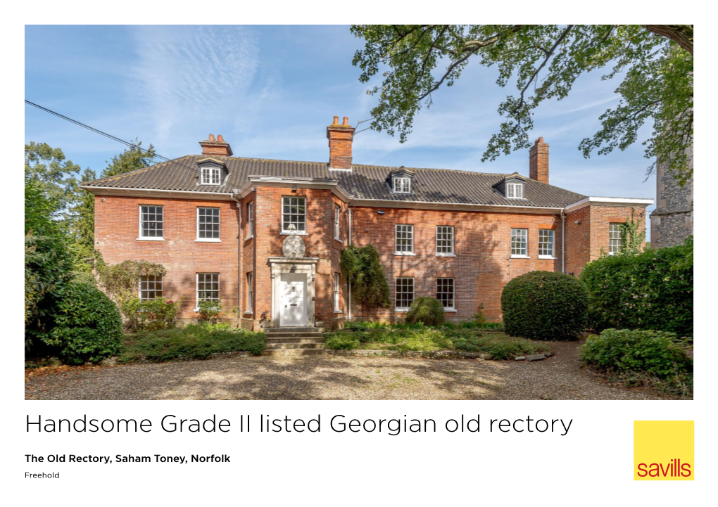Handsome Grade II Listed Georgian Old Rectory