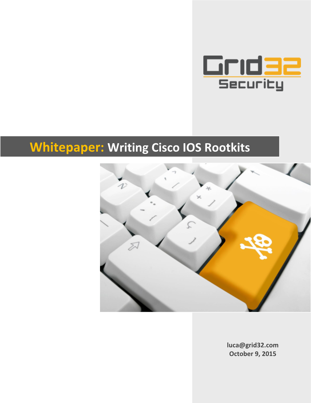 Whitepaper: Writing Cisco IOS Rootkits