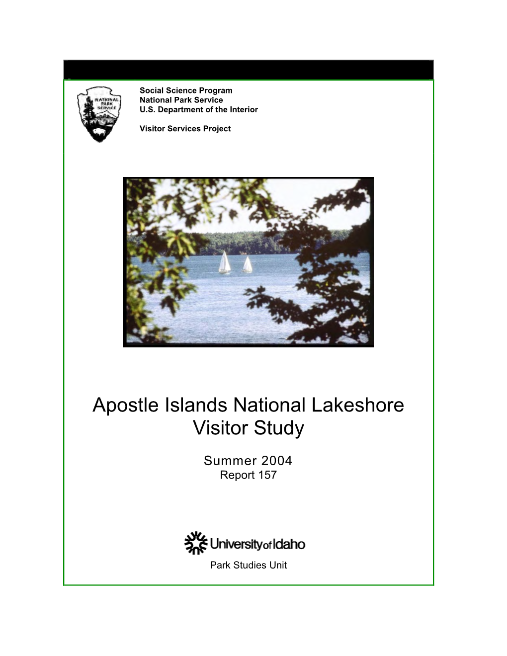 Apostle Islands National Lakeshore Visitor Study