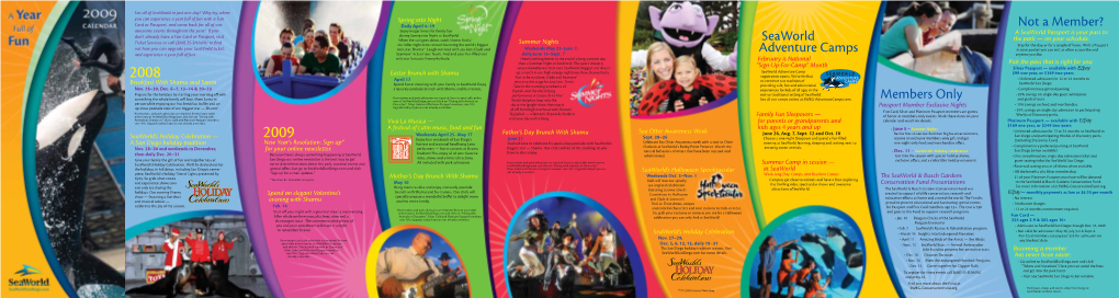 Not a Member? Members Only Seaworld Adventure Camps