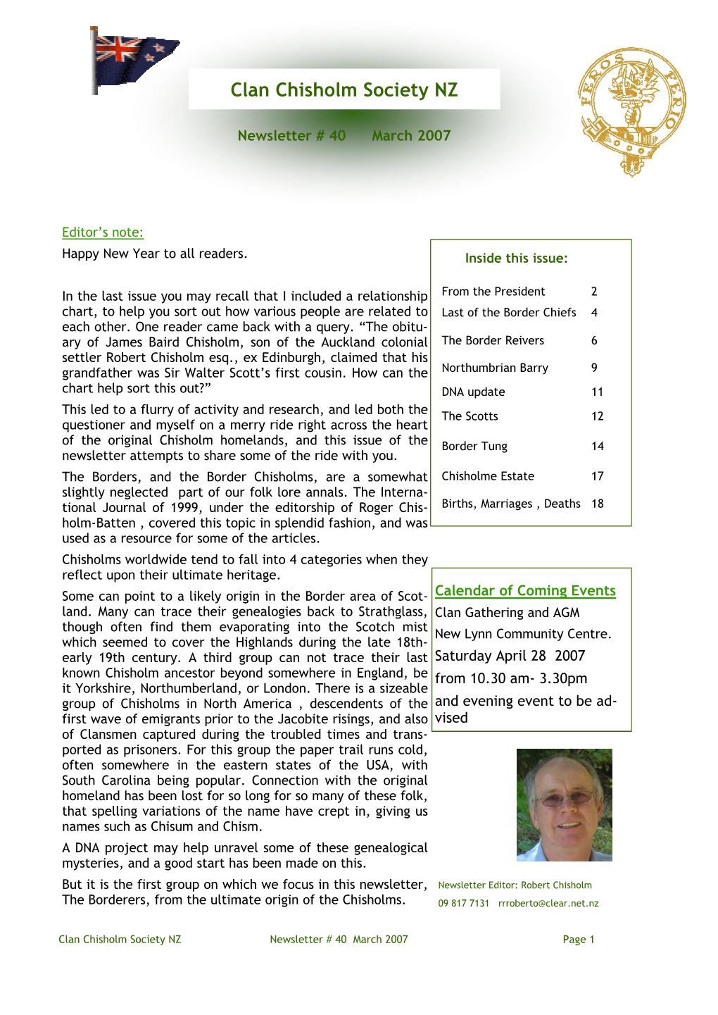 Clan Chisholm Newsletter 40(2007)