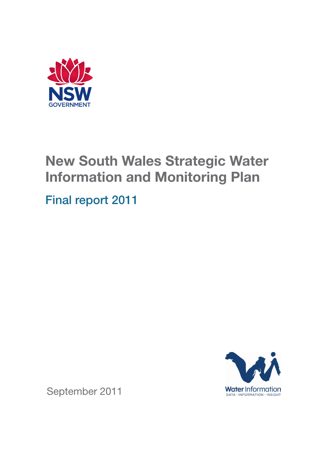 Strategic Water Information and Monitoring Plan, New South Wales