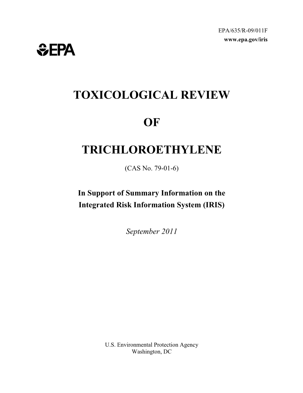 IRIS Toxicological Review of Trichloroethylene (CASRN 79-01-6)