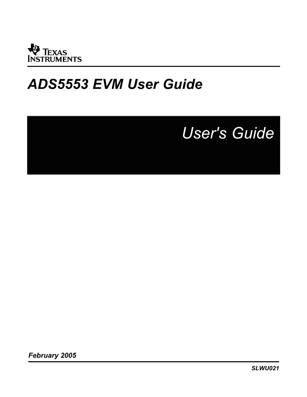 ADS5553 EVM User Guide