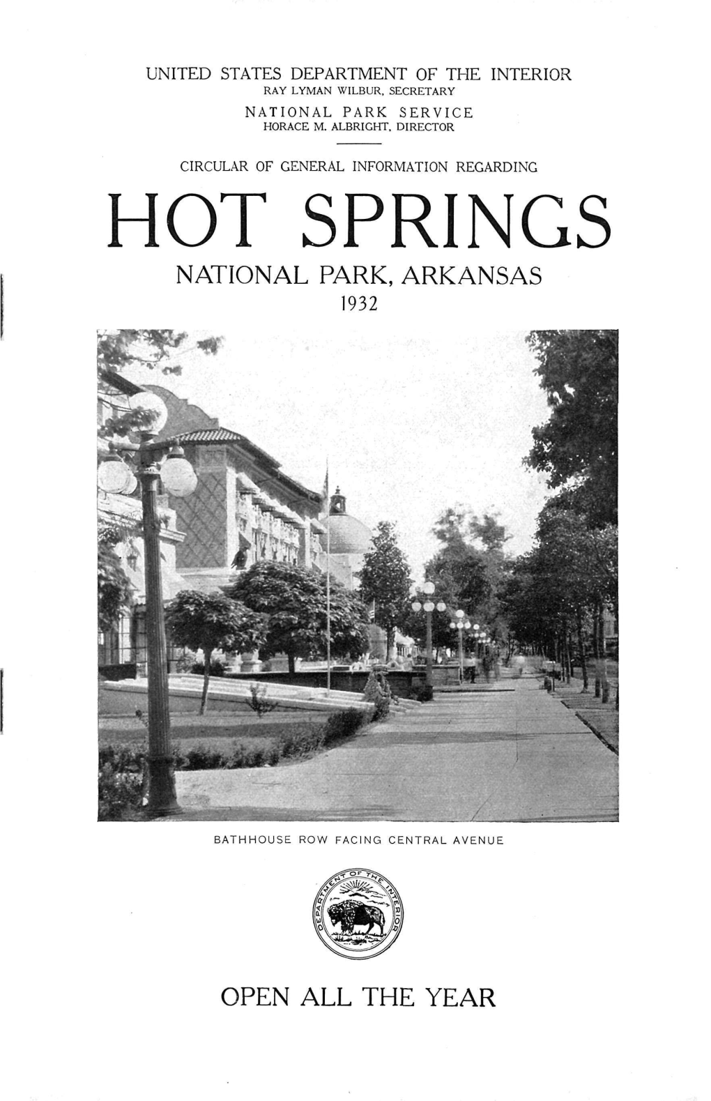 Hot Springs National Park, Arkansas 1932