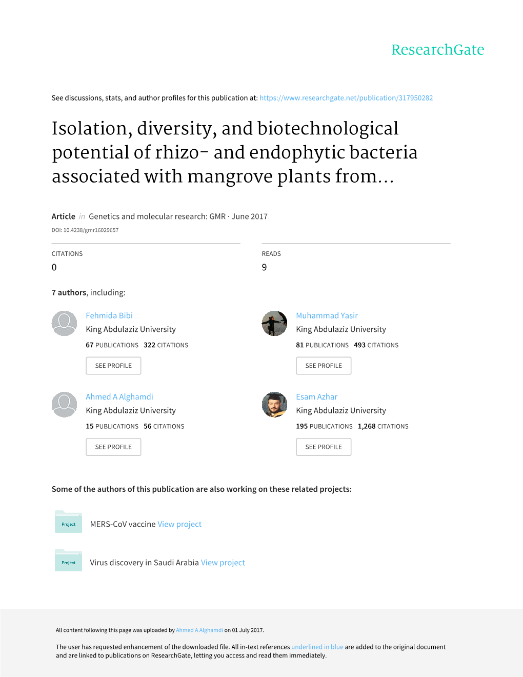 Isolation, Diversity, and Biotechnological Potential of Rhizo- and Endophytic Bacteria Associated with Mangrove Plants From