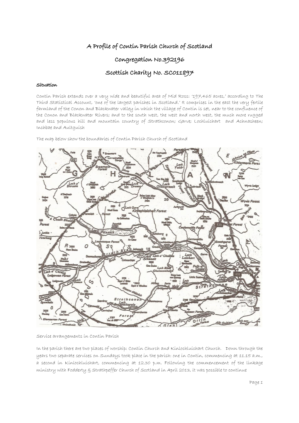 A Profile of Contin Parish Church of Scotland Congregation No.392196