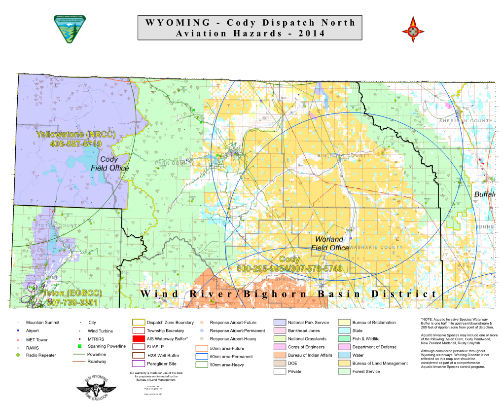 *NOTE: Aquatic Invasive Species Waterway Buffer Is One Half Mile Upstream/Downstream & 200 Feet of Riparian Zone from Point