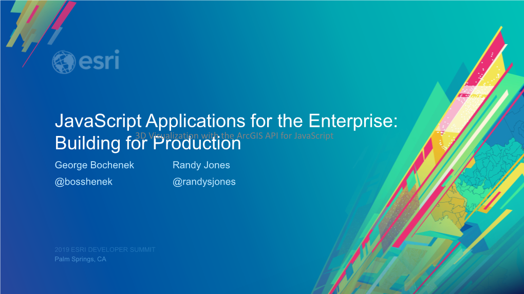 Javascript Applications for the Enterprise: Building for Production