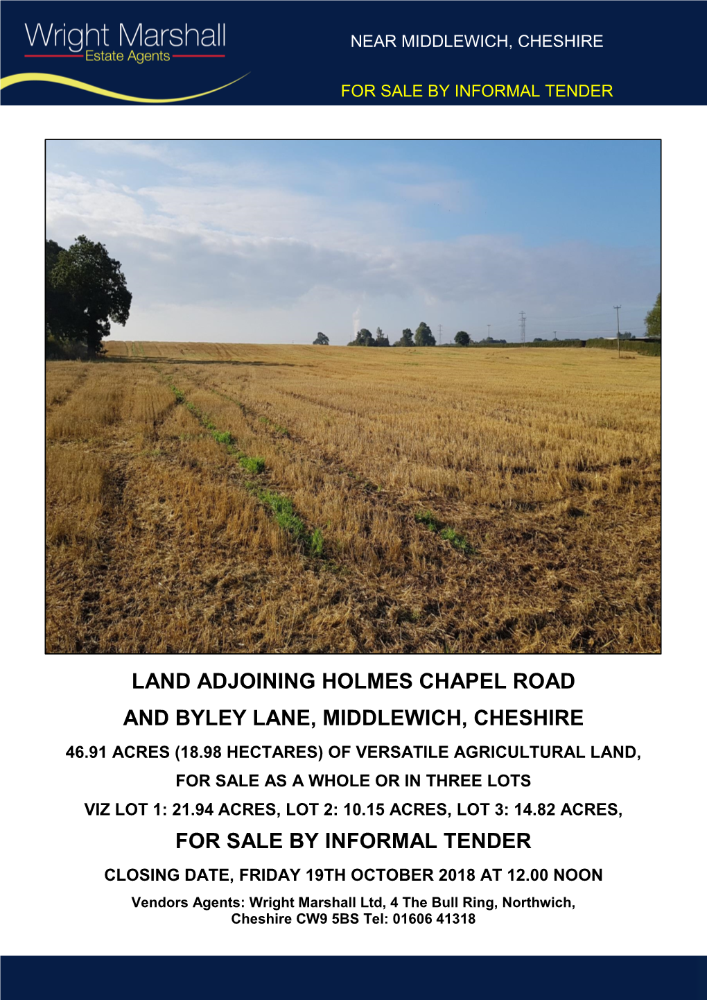 Land Adjoining Holmes Chapel Road and Byley Lane, Middlewich, Cheshire
