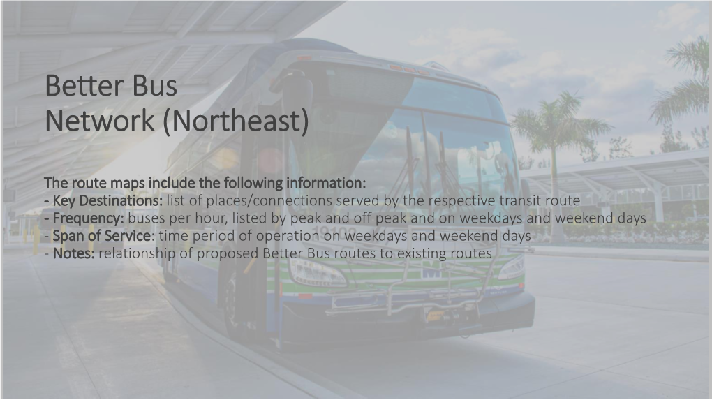 Better Bus Network (Northeast)