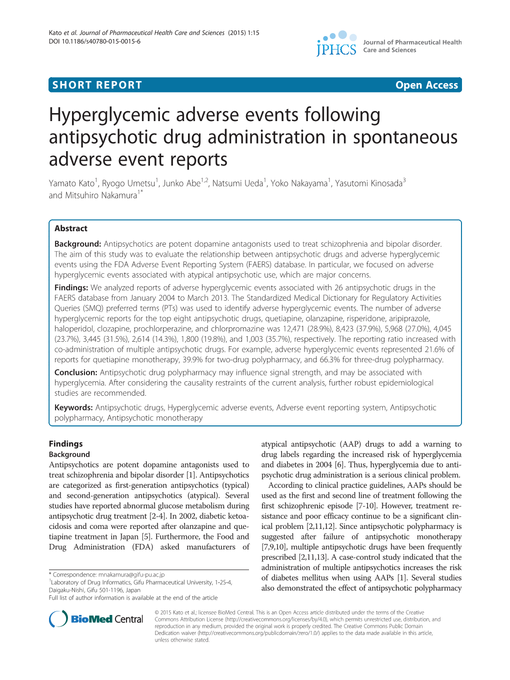 Hyperglycemic Adverse Events Following Antipsychotic Drug