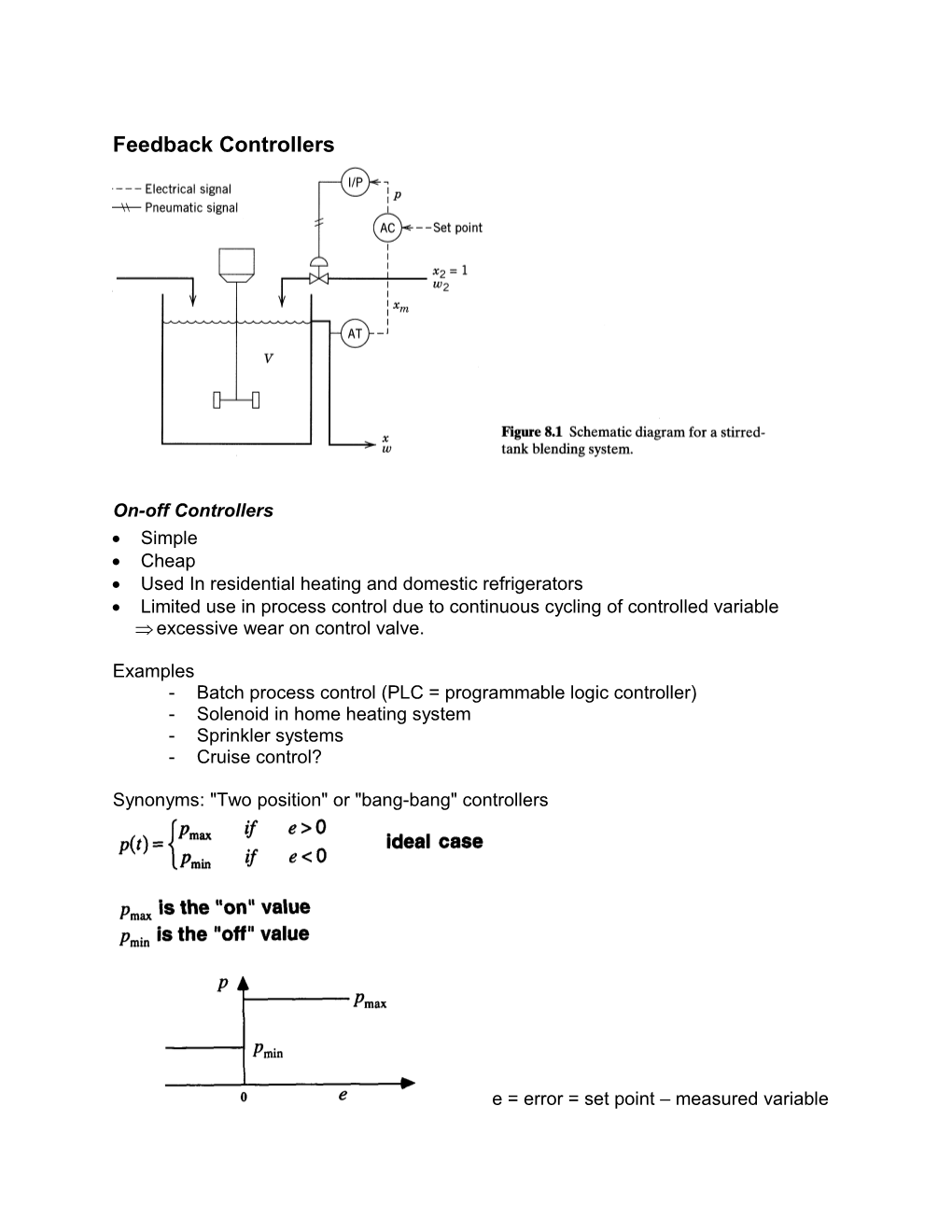 Feedback Controllers