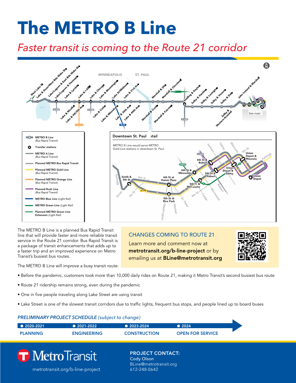 METRO B Line Fact Sheet