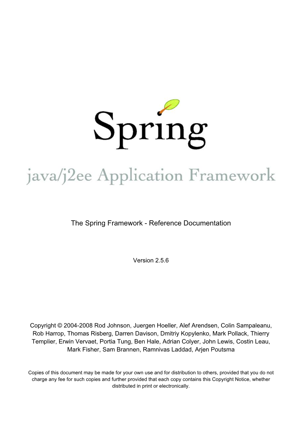 The Spring Framework - Reference Documentation