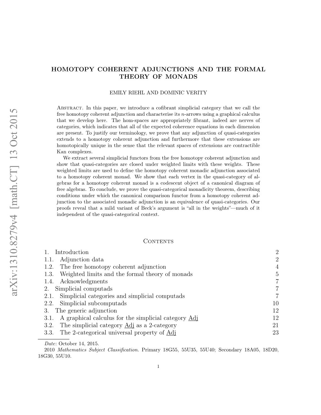 Homotopy Coherent Adjunctions and the Formal Theory of Monads