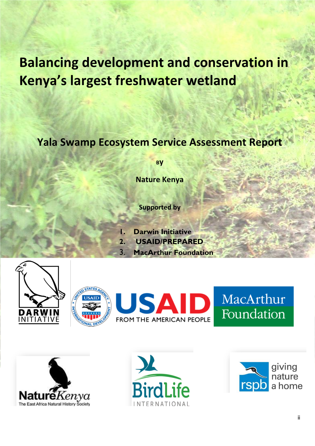 Yala Swamp Ecosystem Service Assessment Report