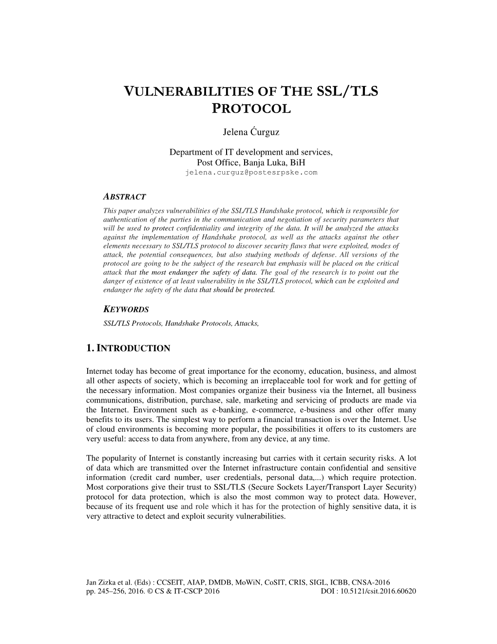 The Ssl/Tls Protocol