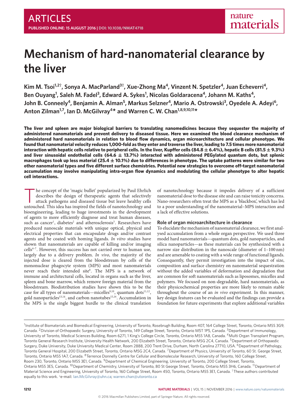 Mechanism of Hard-Nanomaterial Clearance by the Liver