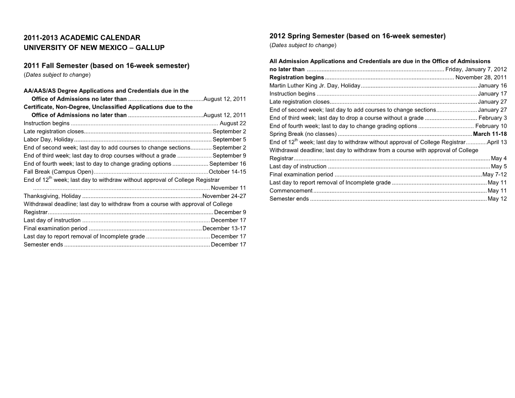 Academic Catalog 2011-2013