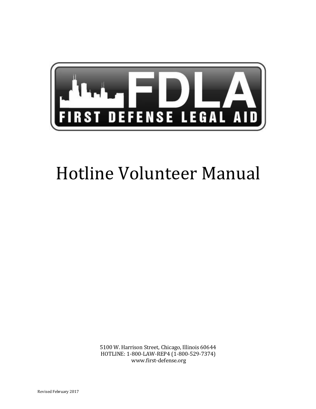 Hotline Volunteer Manual