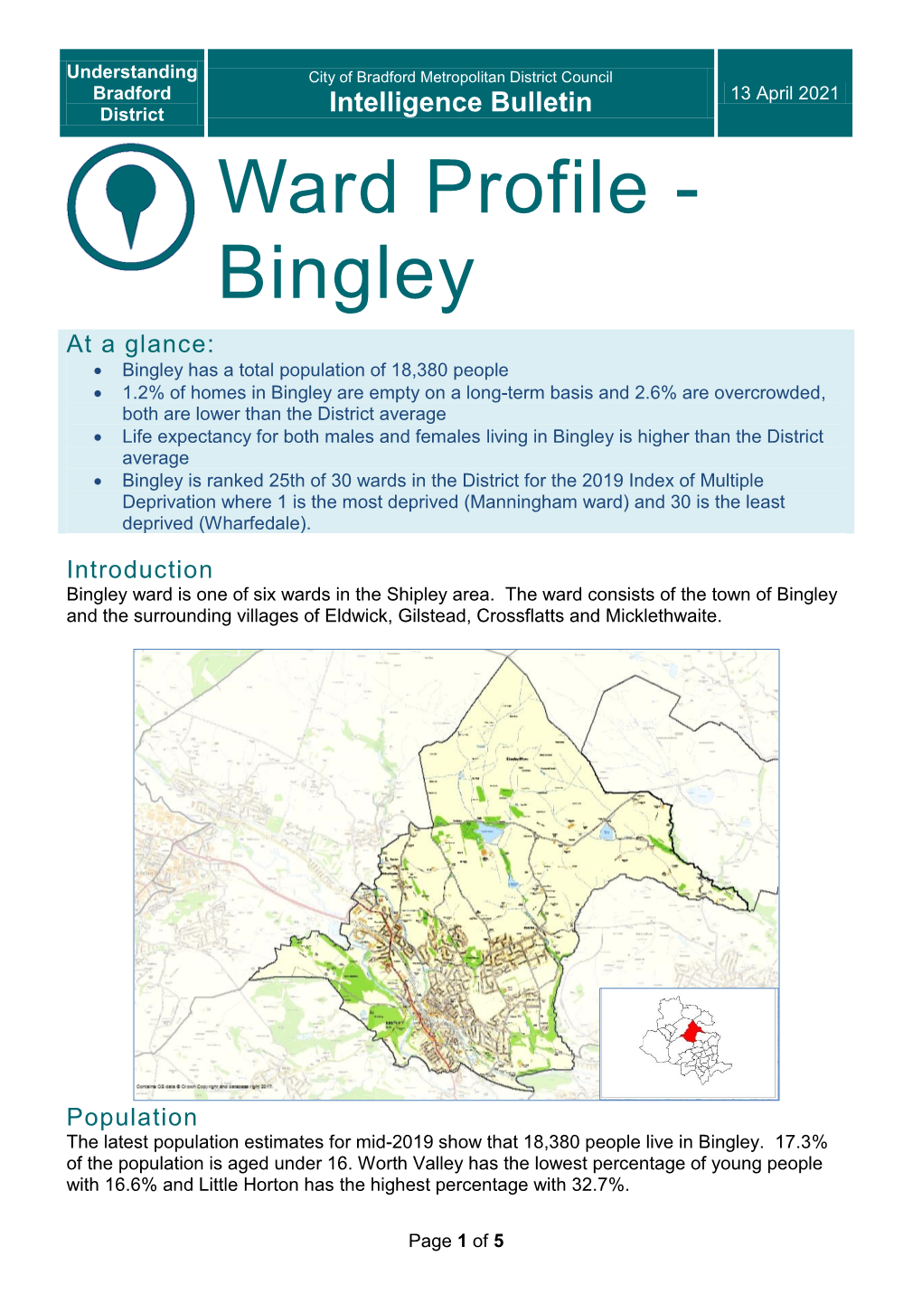 Ward Profile - Bingley
