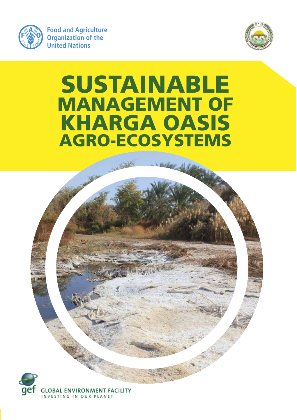 Sustainable Management of Kharga Oasis Agro-Ecosystems