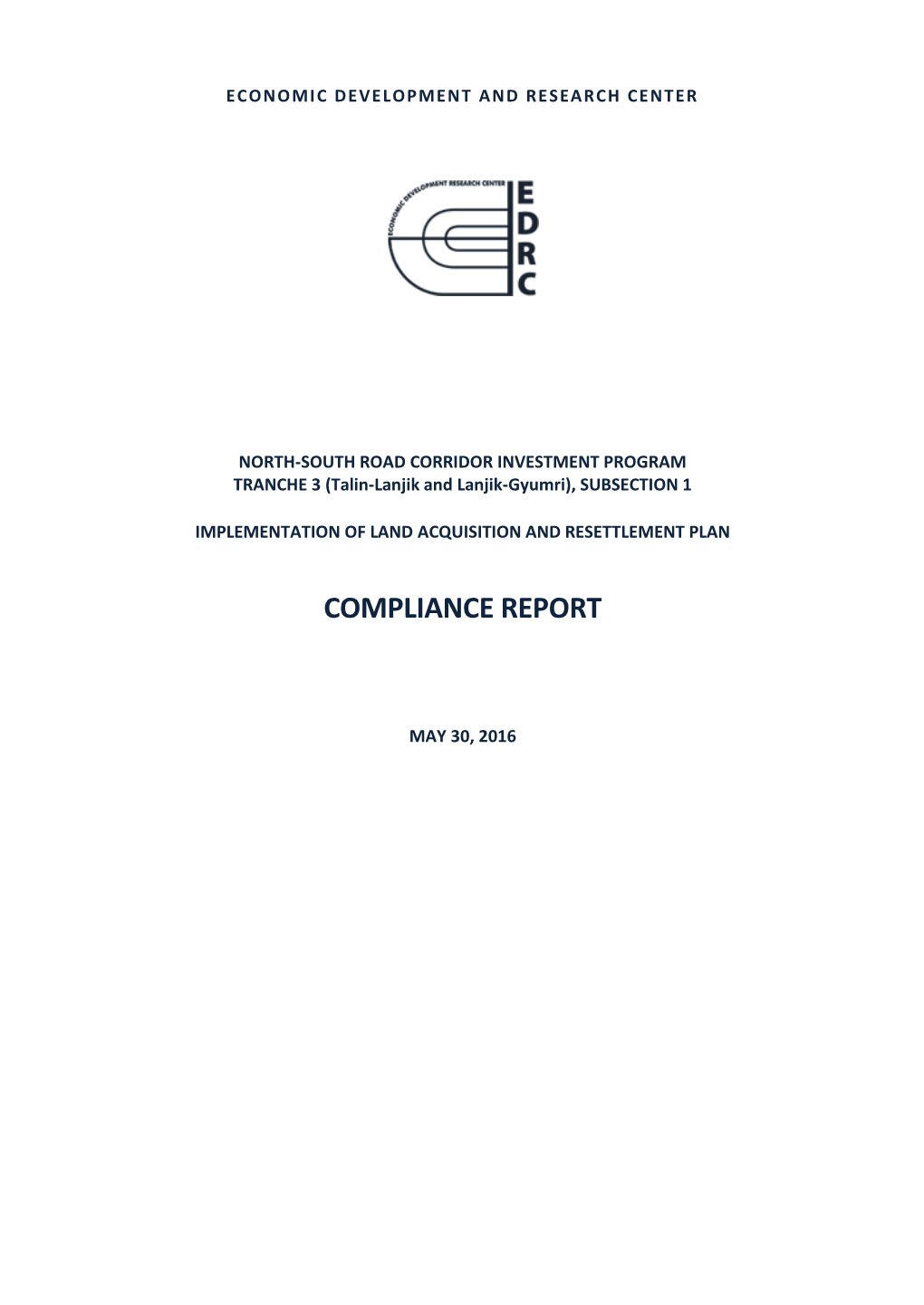 Compliance Report – Tranche 3, Subsection 1