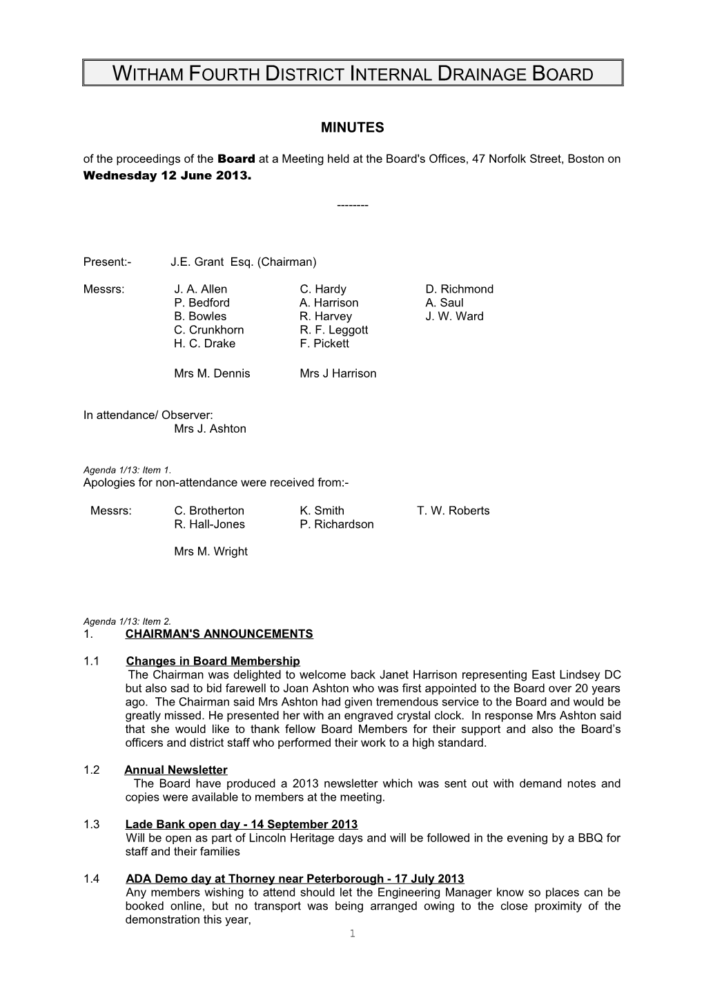 Witham Fourth District Internal Drainage Board