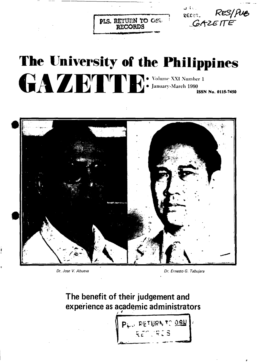 The University of the Philippines Gt-\ZETTE