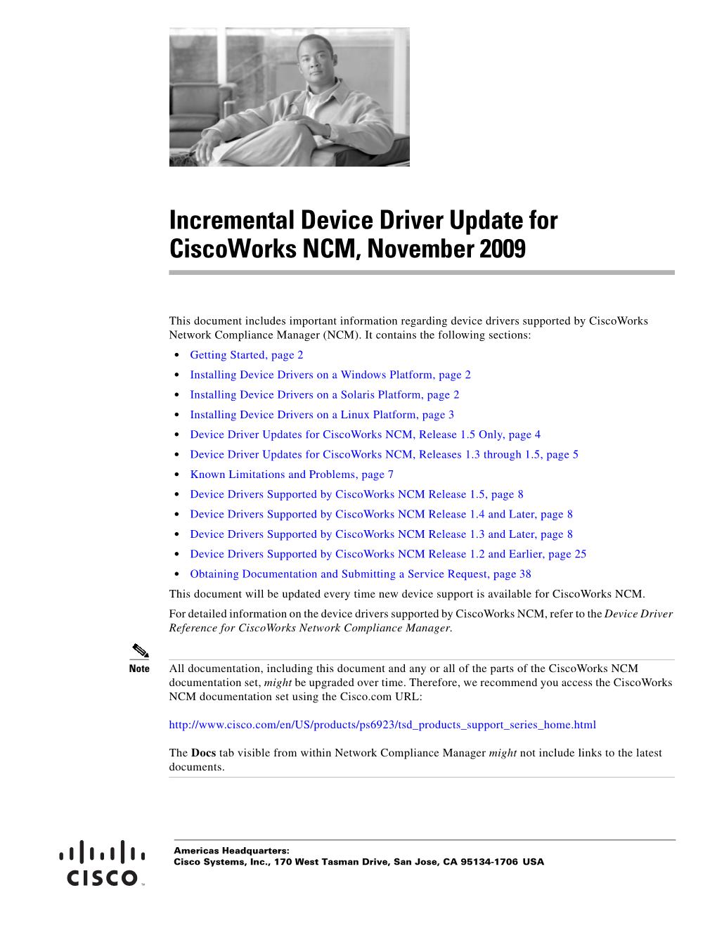 Incremental Device Driver Update for Ciscoworks NCM, November 2009