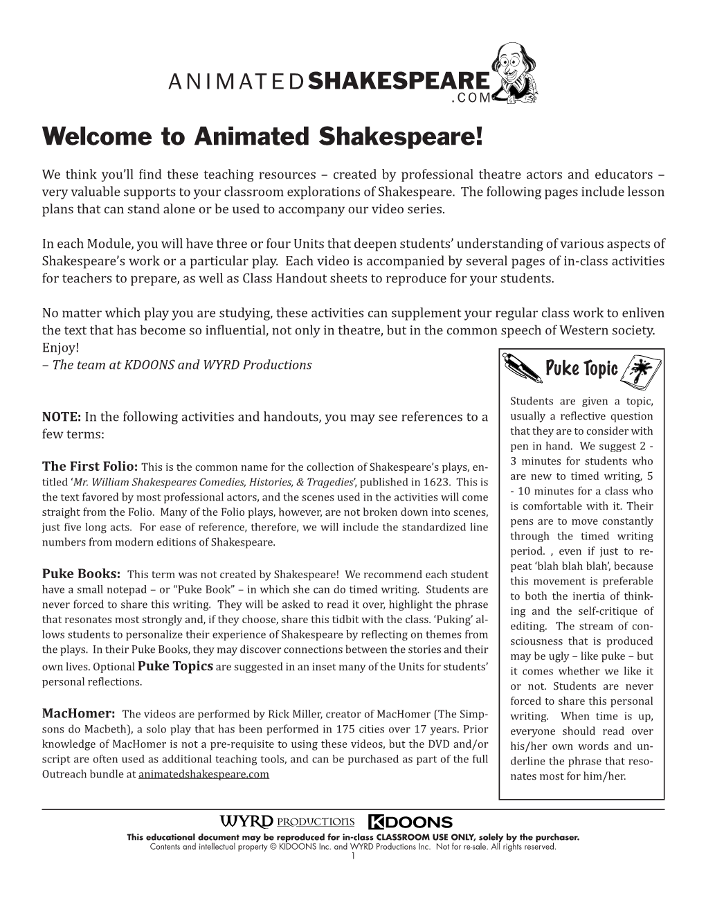 Animated Shakespeare!