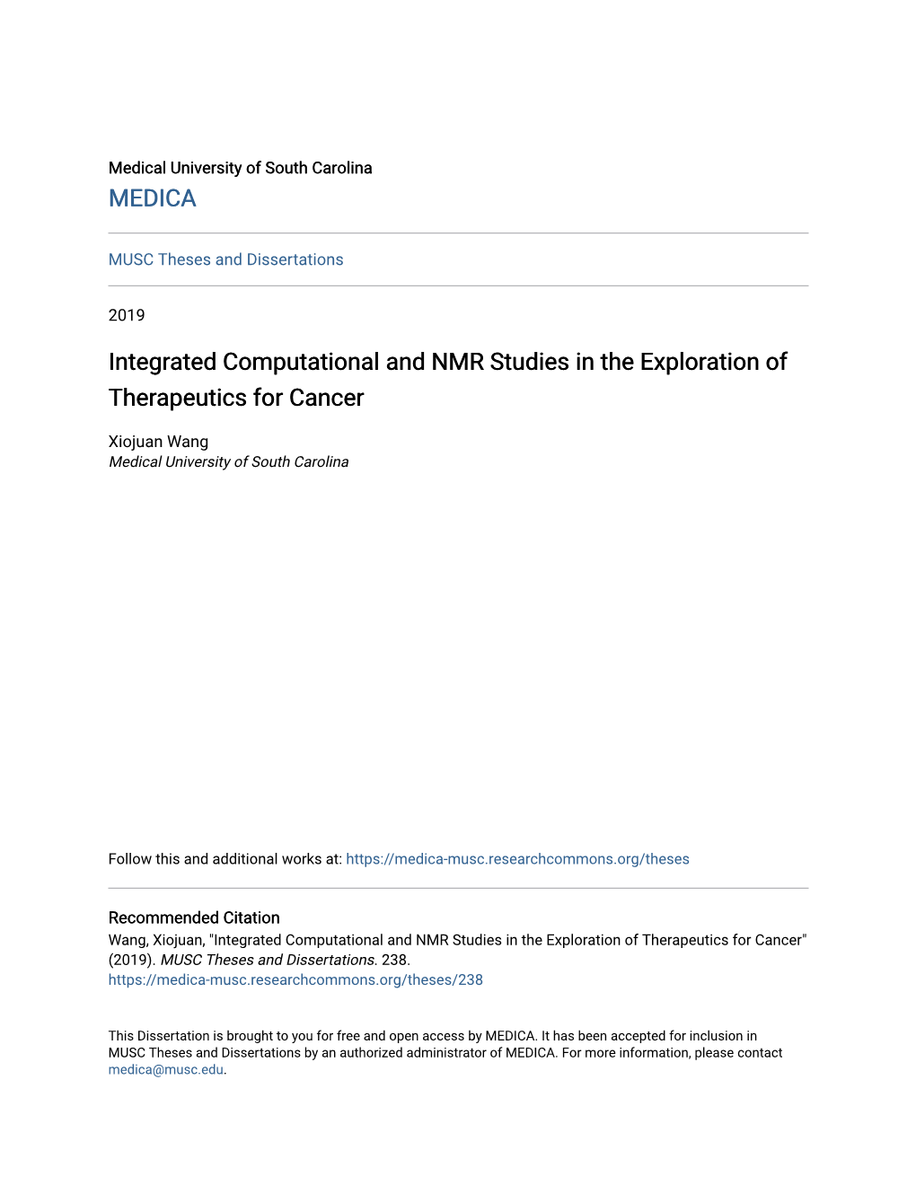Integrated Computational and NMR Studies in the Exploration of Therapeutics for Cancer