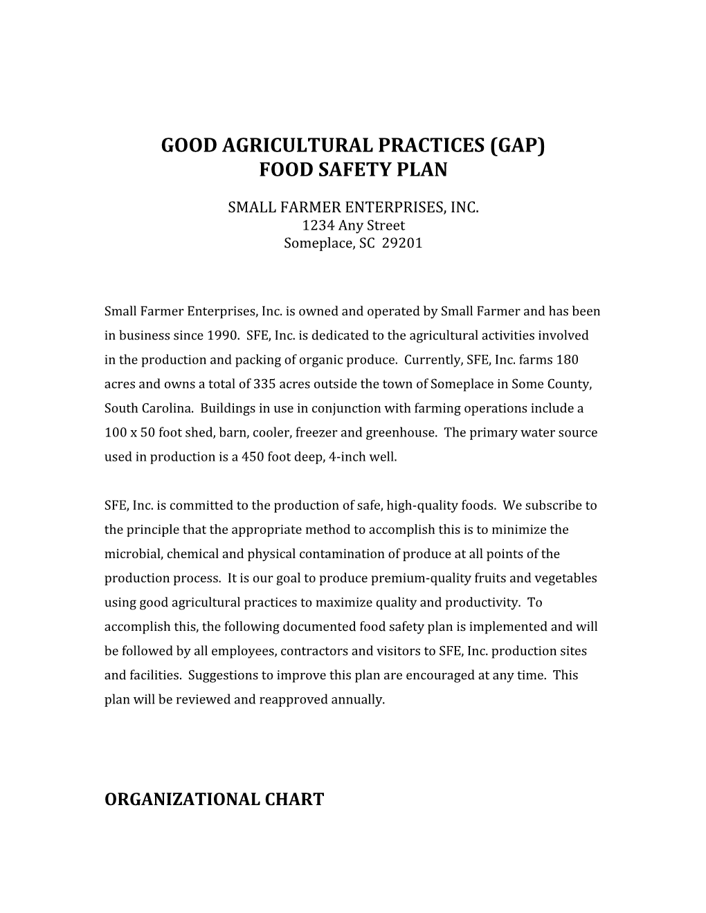 Good Agricultural Practices (Gap)